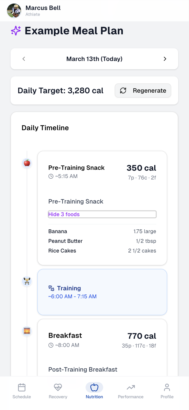 Athlete app